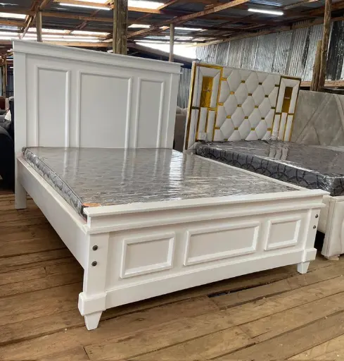 Wooden Bed + Mattress 